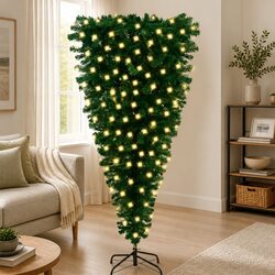 Practical Green Upside-Down Artificial Christmas Tree 180cm