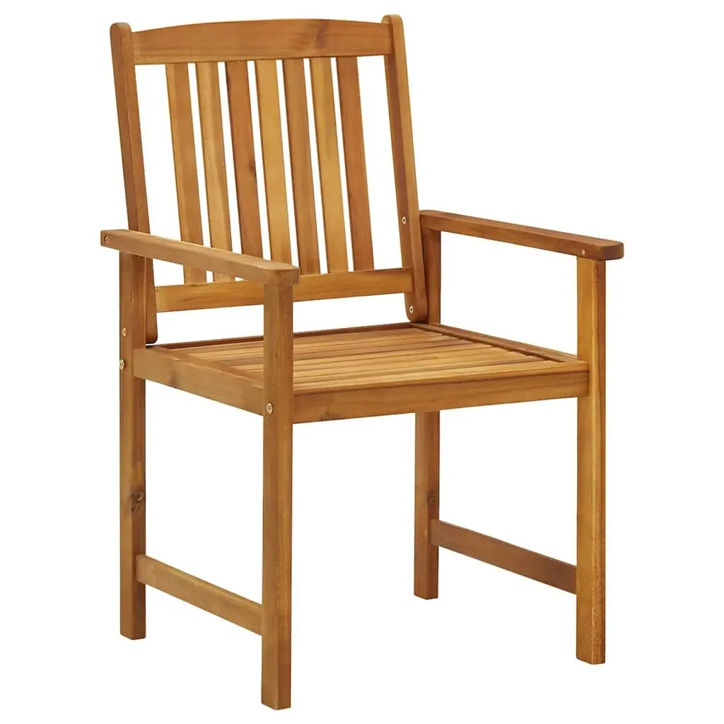 Outdoor Garden Chairs Set 8 Piece Cushions Solid Acacia Wood Grey