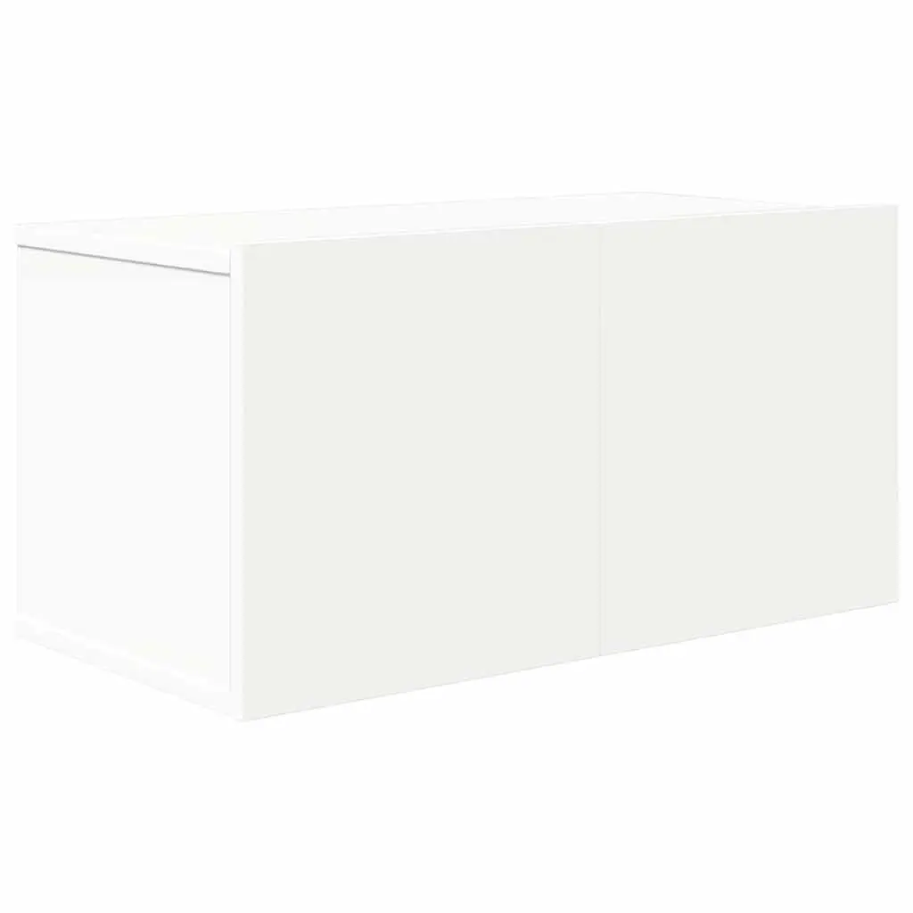 Wall Mounted TV Cabinet Set 6 Piece Storage Unit Organiser Display Shelf White