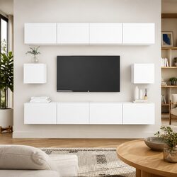 Reliable 6-Piece Wall-Mounted TV Cabinet for Your Home