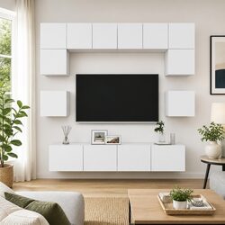 Reliable 8-Piece Wall Mounted TV Cabinet for Your Home