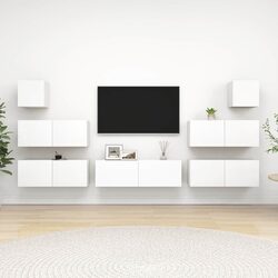 Value-Driven 7 Piece TV Cabinet Set in White