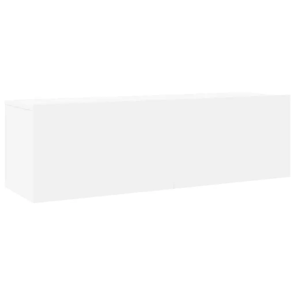 TV Cabinet Set 8 Piece White Wall Mounted Living Room Storage Shelving Unit