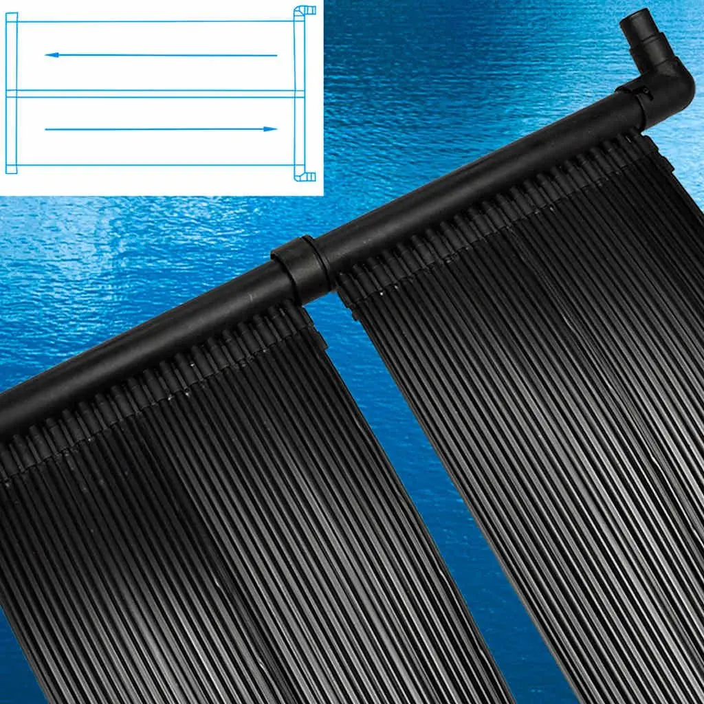 Solar Heater Panel Set 4 Pieces 80x620cm Water Warmer for Pools Ground or Roof Mounted