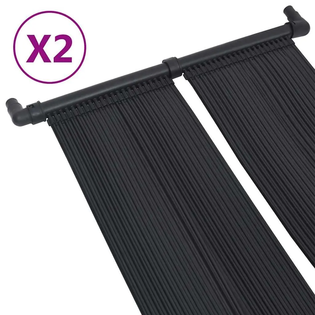 Solar Pool Heater Panel 2 Pieces 80x310cm Ground Roof Mounted Heating System