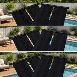 Solar Pool Heater Panel Set 6pcs 80x310cm Ground Roof Mounted Water Warmer
