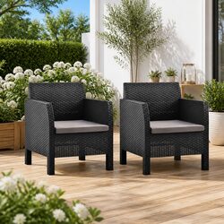 Comfortable and Reliable Garden Chairs Set with Cushions