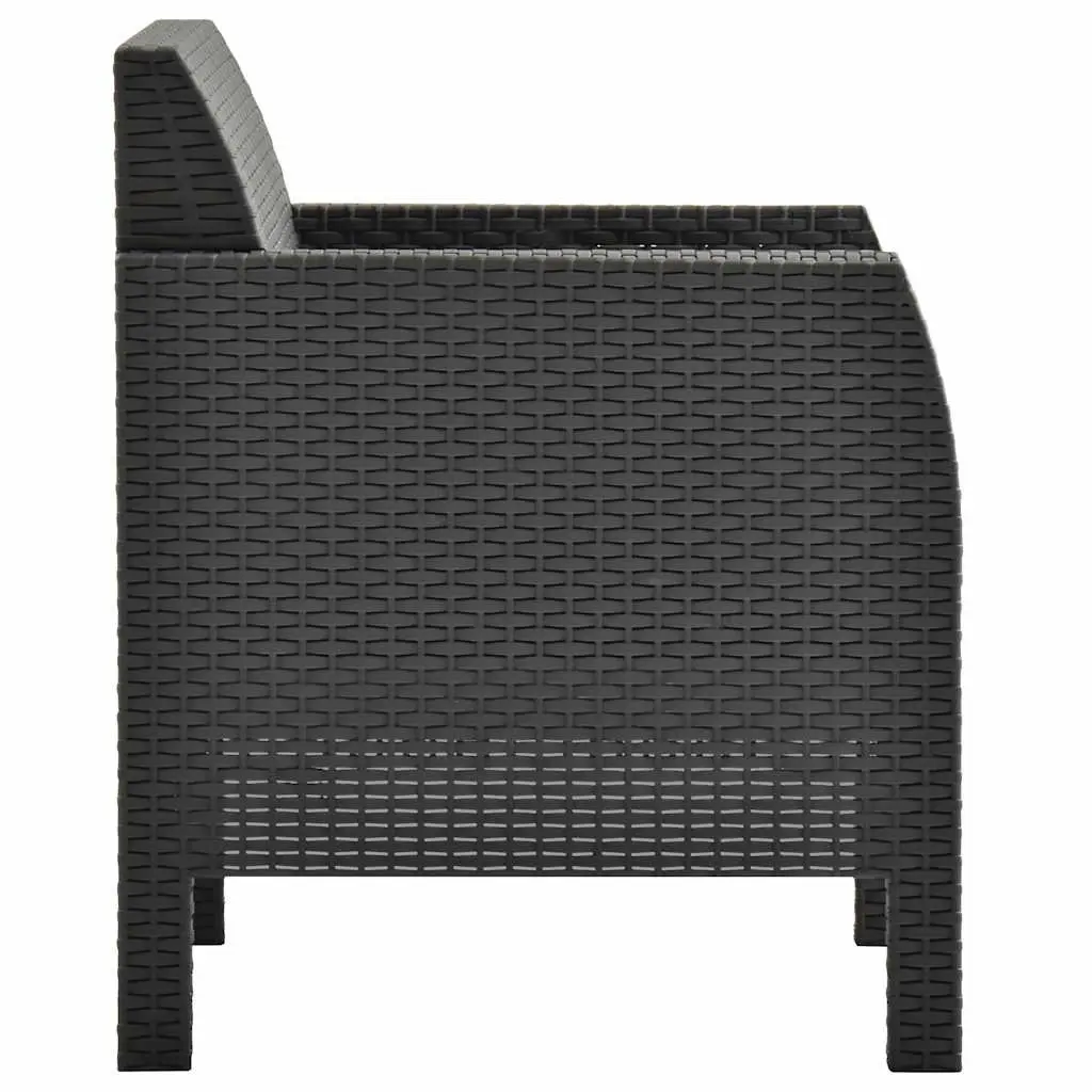 Garden Chairs Set 2 pcs Outdoor Seating Cushions Anthracite