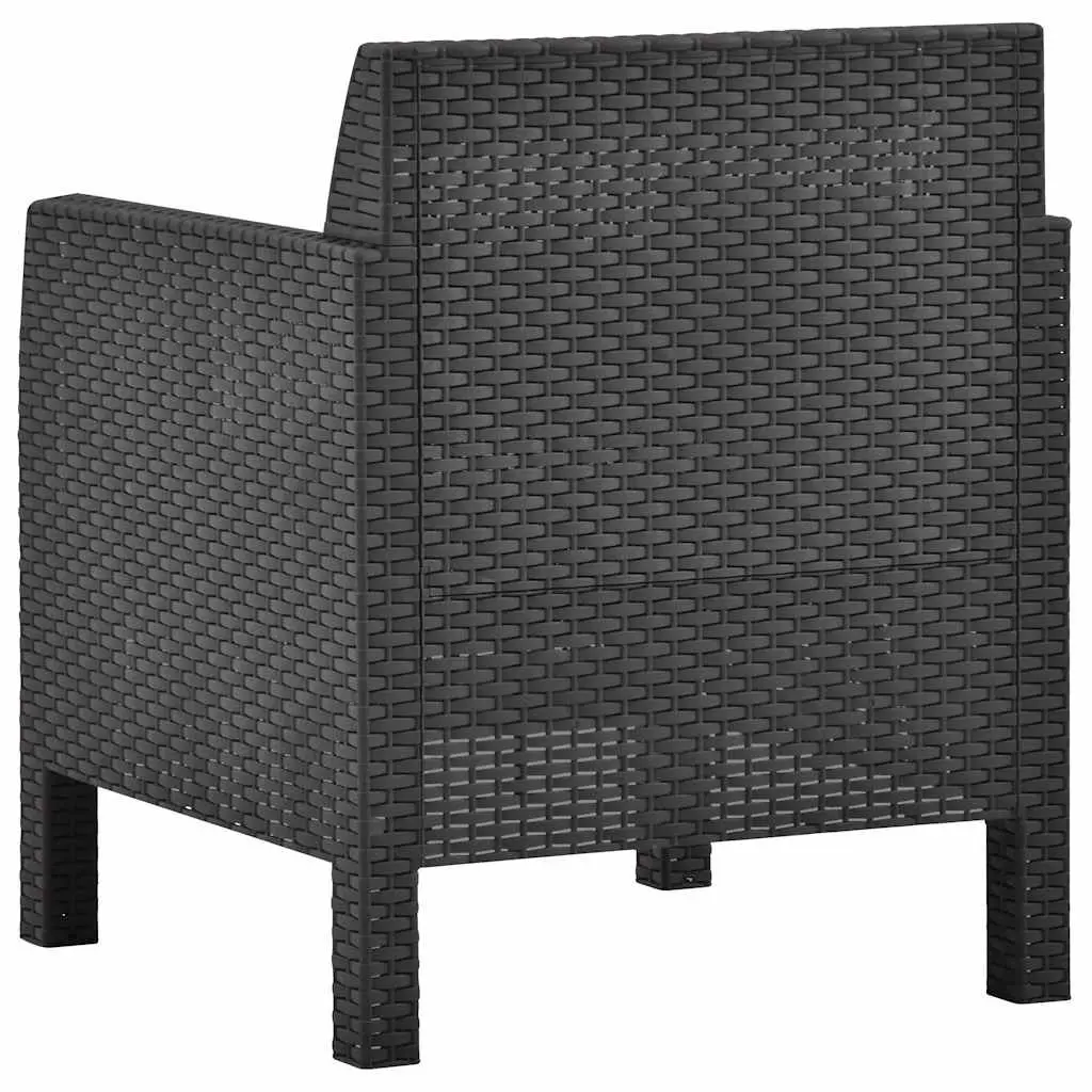 Garden Chairs Set 2 pcs Outdoor Seating Cushions Anthracite