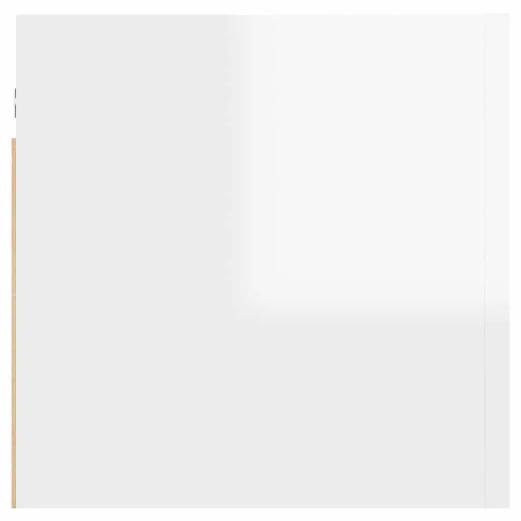 White Wall-Mounted Bedside Cabinet with Storage