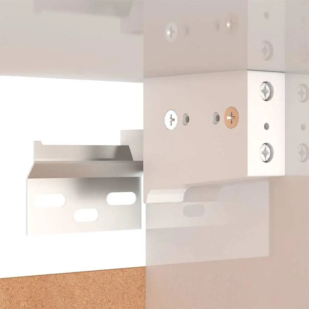 White Wall-Mounted Bedside Cabinet with Storage