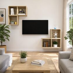 Practical 4-Piece TV Cabinet Set for Smart Organization