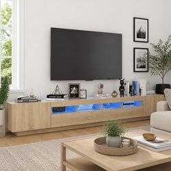 Reliable Sonoma Oak TV Cabinet with LED Lights