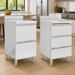 Versatile Stainless Steel Kitchen Cabinet - 50x60x96 cm