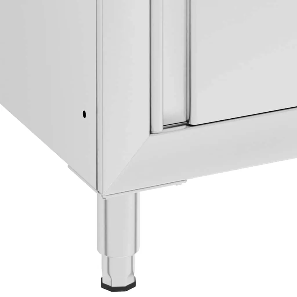Commercial Kitchen Storage Cabinet Stainless Steel 2pc Food Service Equipment