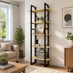 Reliable 5-Tier Book Cabinet for Everyday Use