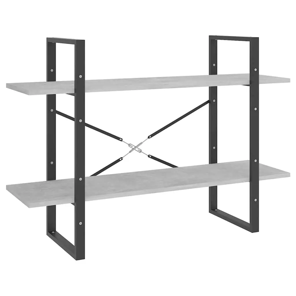 5-Tier Book Cabinet Grey Engineered Wood Shelving Unit Storage Bookcase