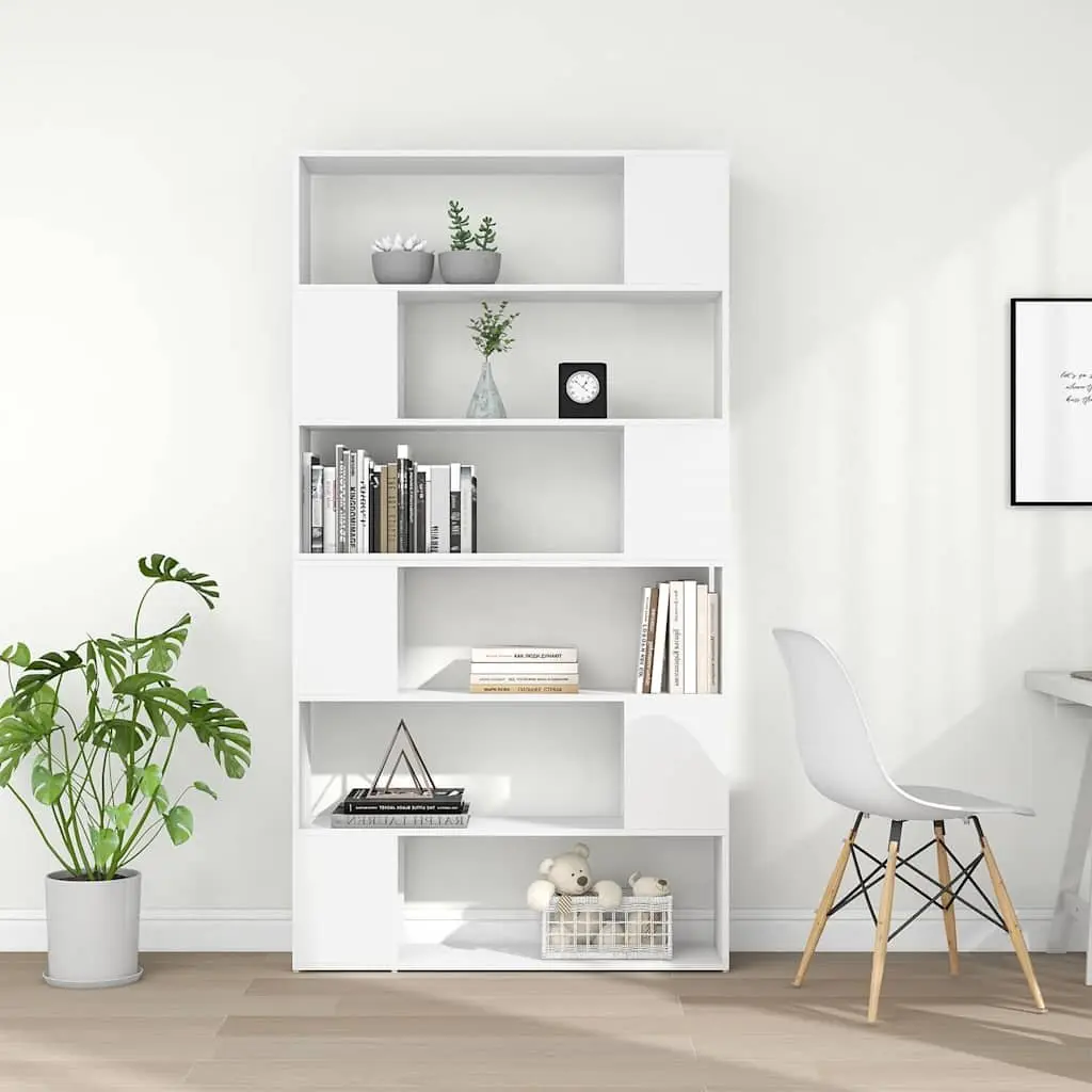 White Bookshelf Room Divider