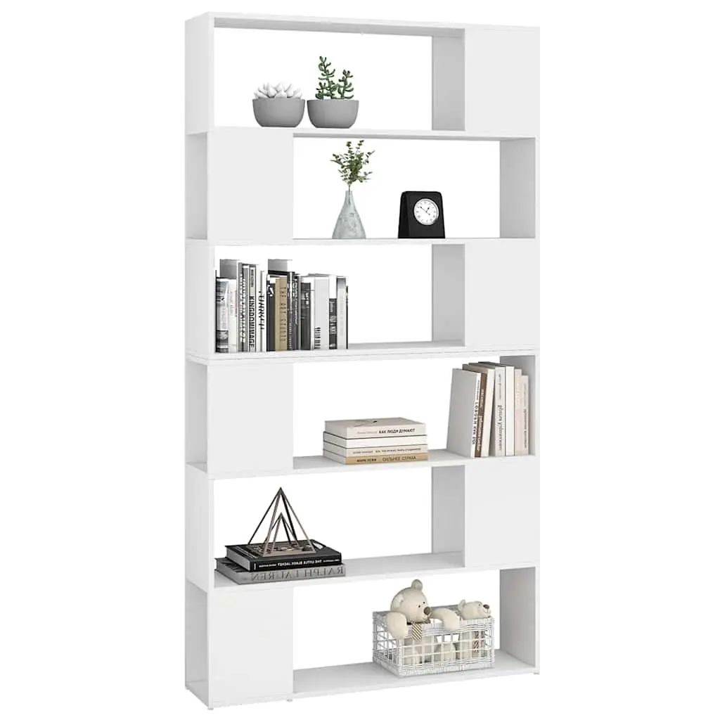 White Bookshelf Room Divider