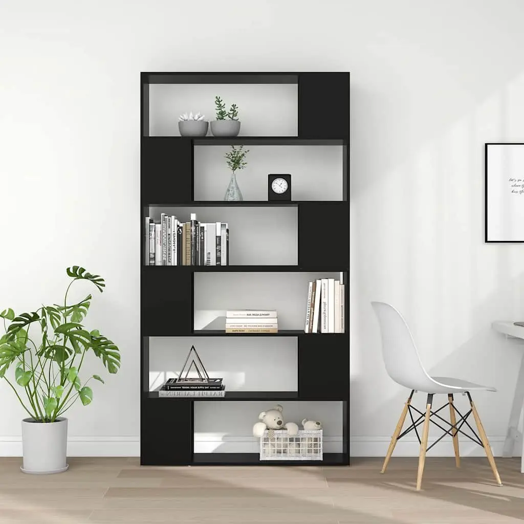 Black Book Cabinet Storage Unit 100x24x188cm