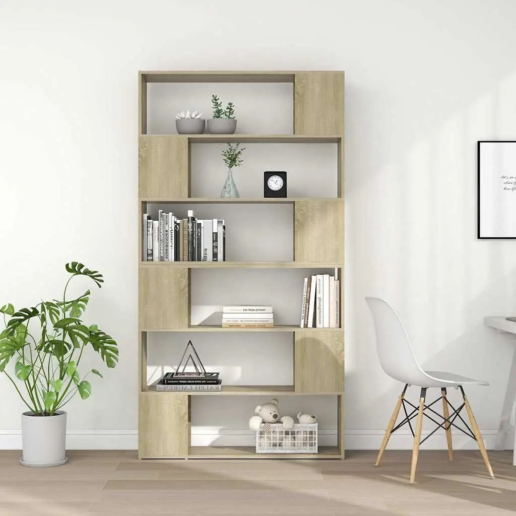 Book Cabinet Room Divider Storage Organizer 100L x 24W x 188H cm Brown