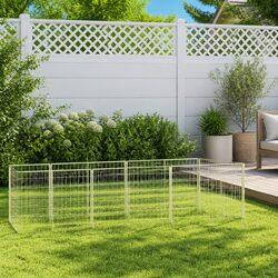 Reliable Outdoor Dog Kennel with Steel and Mesh Construction
