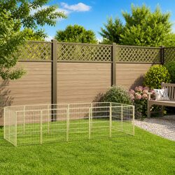Dog Kennel 6m² Outdoor Steel Pet Enclosure Cage Run Play Paradise Lockable