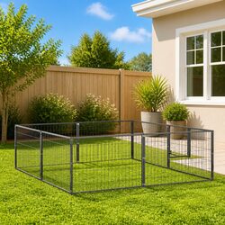 Reliable Outdoor Dog Kennel with Lockable Latch Feature