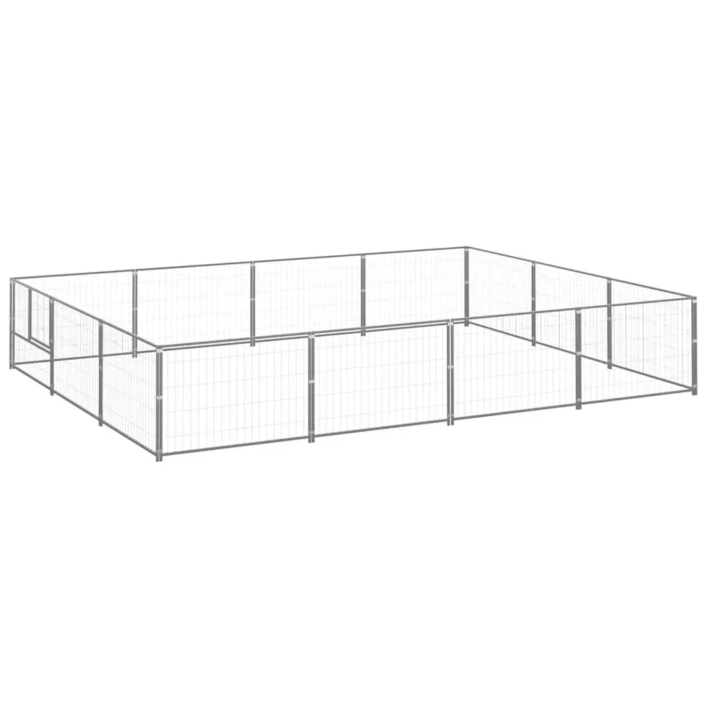 Dog Kennel Outdoor Pet Enclosure Steel Wire Mesh Exercise Pen Play Area 12m²