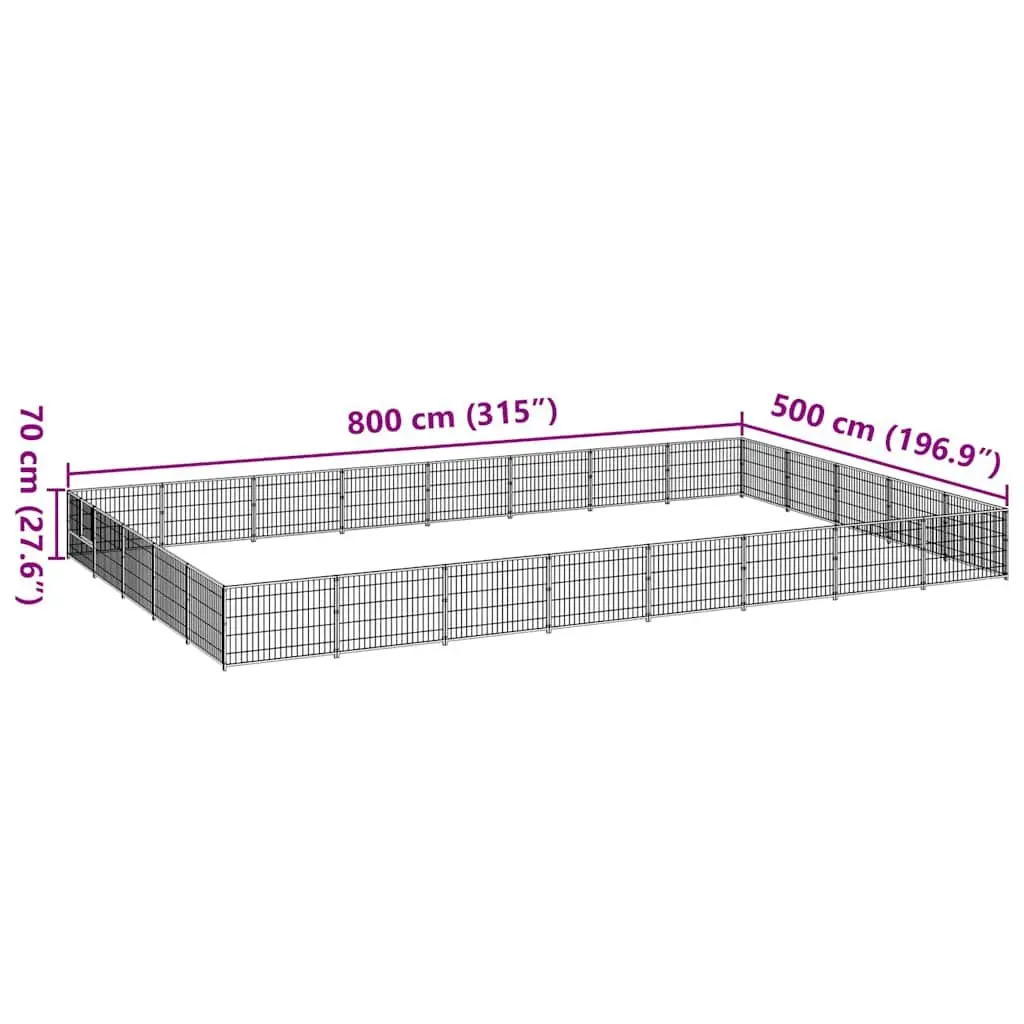 Dog Kennel Outdoor Steel Enclosure Large Pet Run Exercise Pen Cage Yard Play