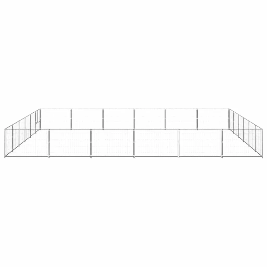 Dog Kennel Outdoor Exercise Run Playpen Large Silver