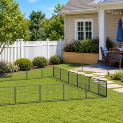 Dog Kennel Outdoor Enclosure 54 m² Steel Wire Mesh Pet Run Play Pen