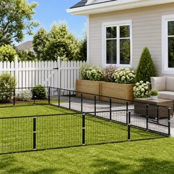 A Safe and Durable Black Steel Dog Kennel for Peace of Mind