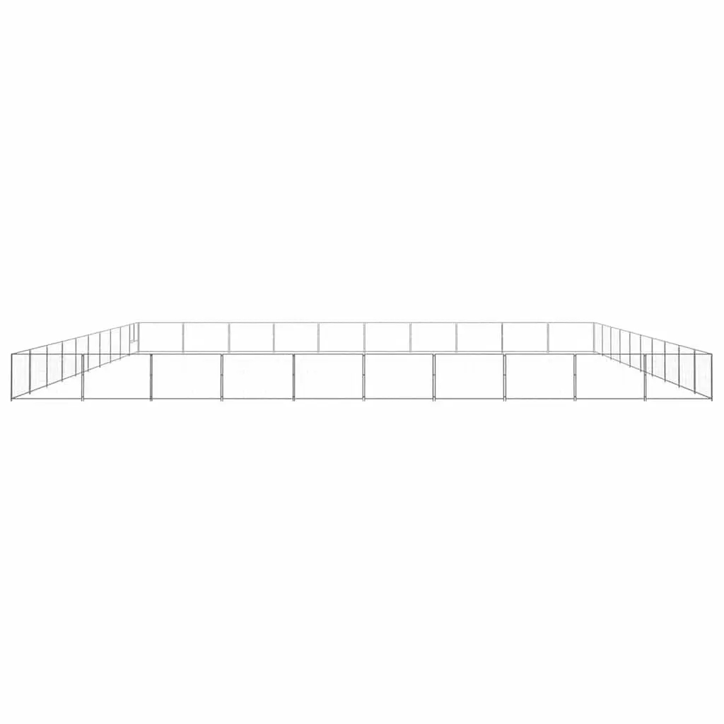 Dog Kennel Outdoor Exercise Run Large Silver Steel Wire Mesh