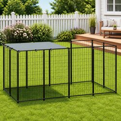 A Warm and Practical Outdoor Dog Kennel Solution