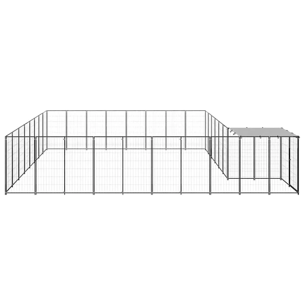 Dog Kennel Outdoor Enclosure Large Exercise Space Silver