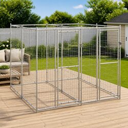 Reliable Outdoor Dog Kennel Run with Secure Design