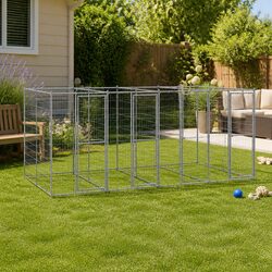 Reliable Galvanised Steel Dog Kennel for Exercise