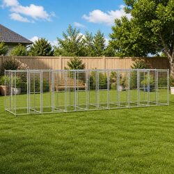 Reliable Dog Kennel Run - 16.94 m² Galvanised Steel