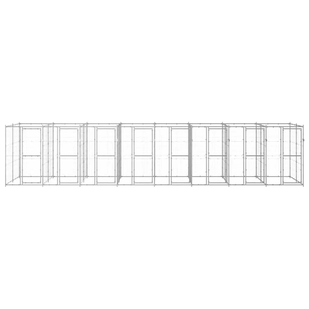 Dog Kennel Outdoor Run Exercise Pen Galvanised Steel Mesh Enclosure Play Area