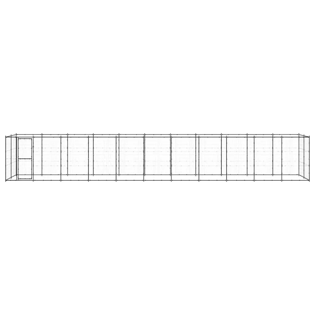 Dog Kennel Outdoor Exercise Run Play Pen 26.62 m² Black Mesh