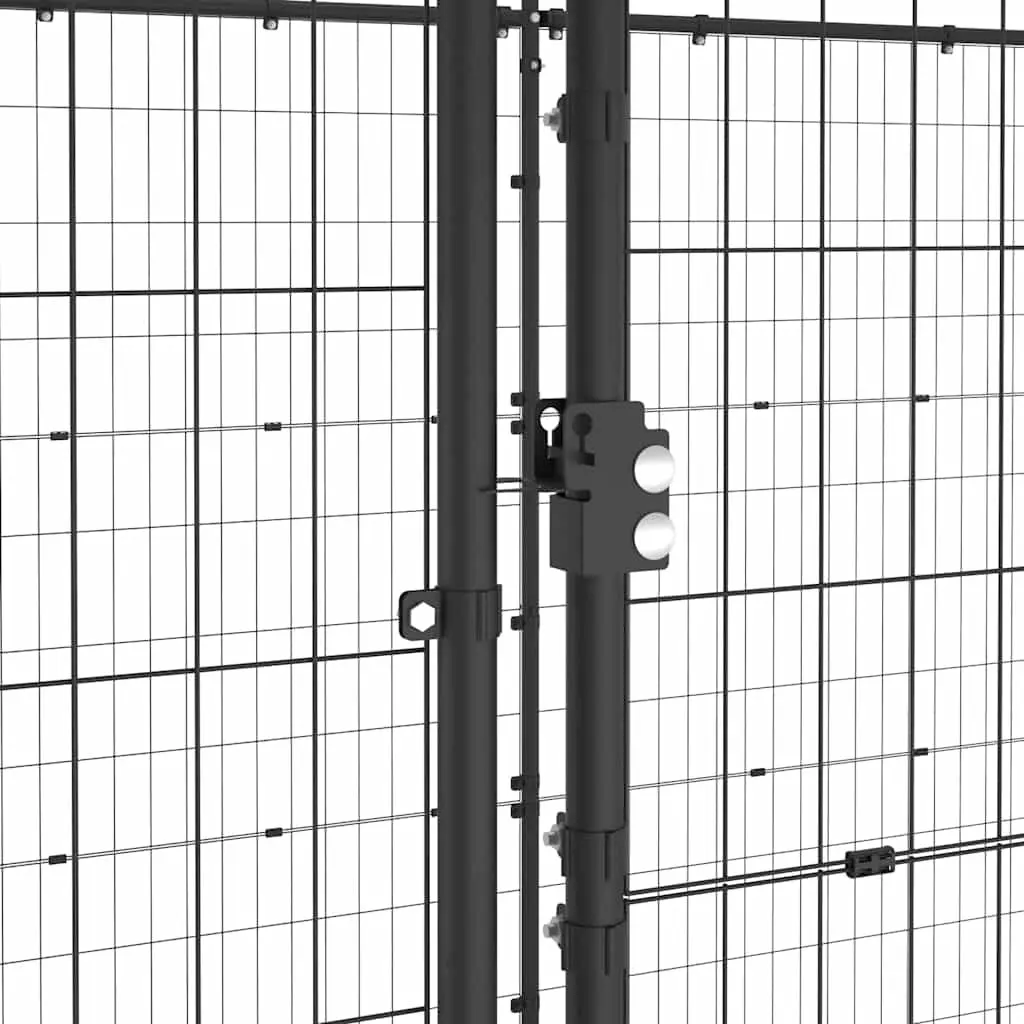 Dog Kennel Outdoor Exercise Run Play Pen 26.62 m² Black Mesh