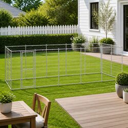 Reliable Outdoor Dog Kennel Run with Safety Features