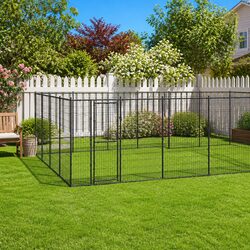 Practical Outdoor Dog Kennel for Safe Playtime