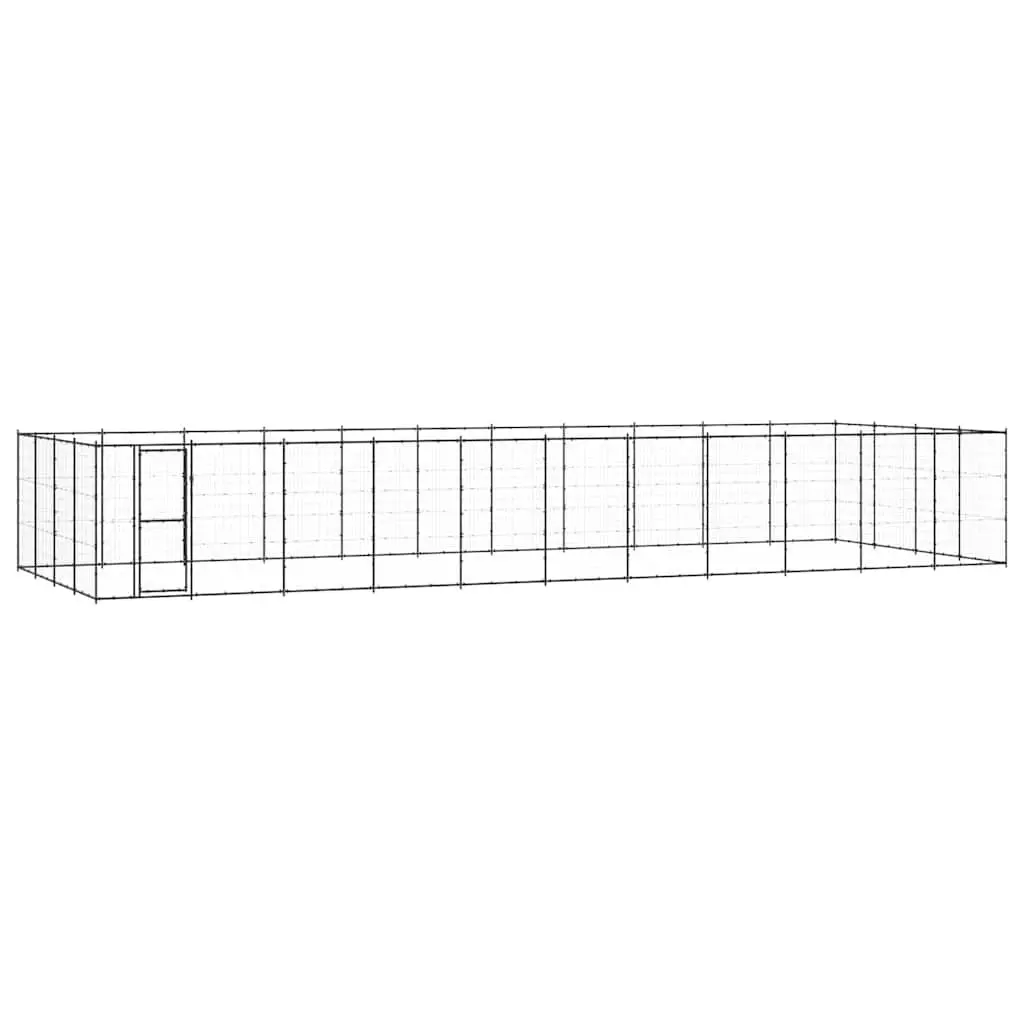 Dog Kennel Outdoor Run Enclosure Exercise Pen Large Black
