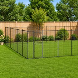 Reliable Large Dog Kennel for Safe Outdoor Fun