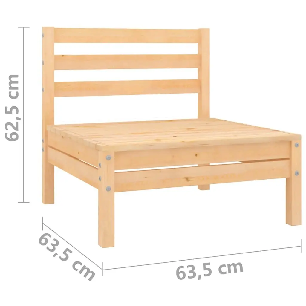 3 Piece Garden Lounge Set Outdoor Furniture Solid Wood Patio Seating Brown