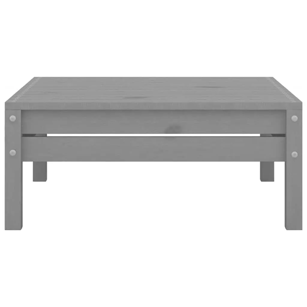 5 Piece Garden Lounge Set Outdoor Furniture Grey Solid Pinewood