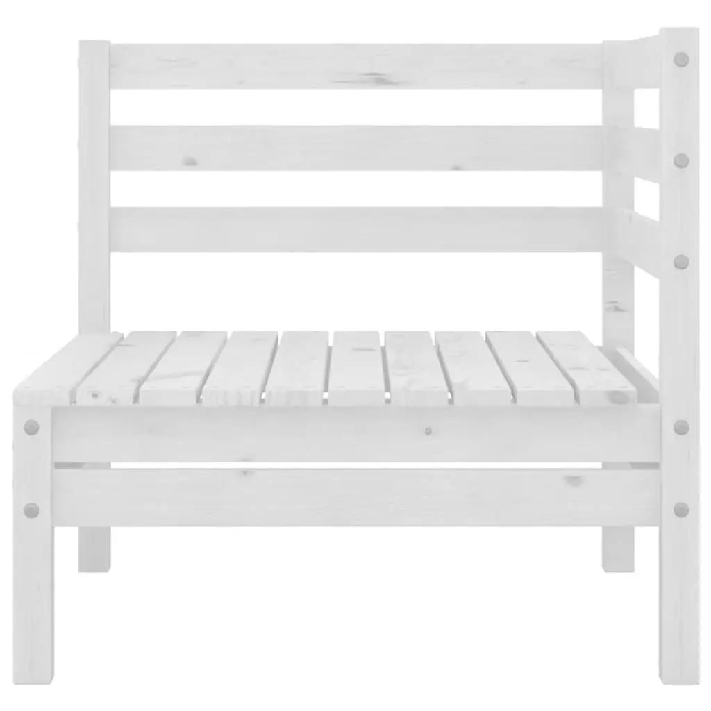 3 Piece Outdoor Garden Lounge Set Modular Patio Furniture Solid Pinewood White