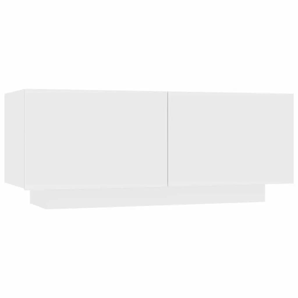 Bedside Cabinet White 100x35x40 cm Storage Table Nightstand Engineered Wood